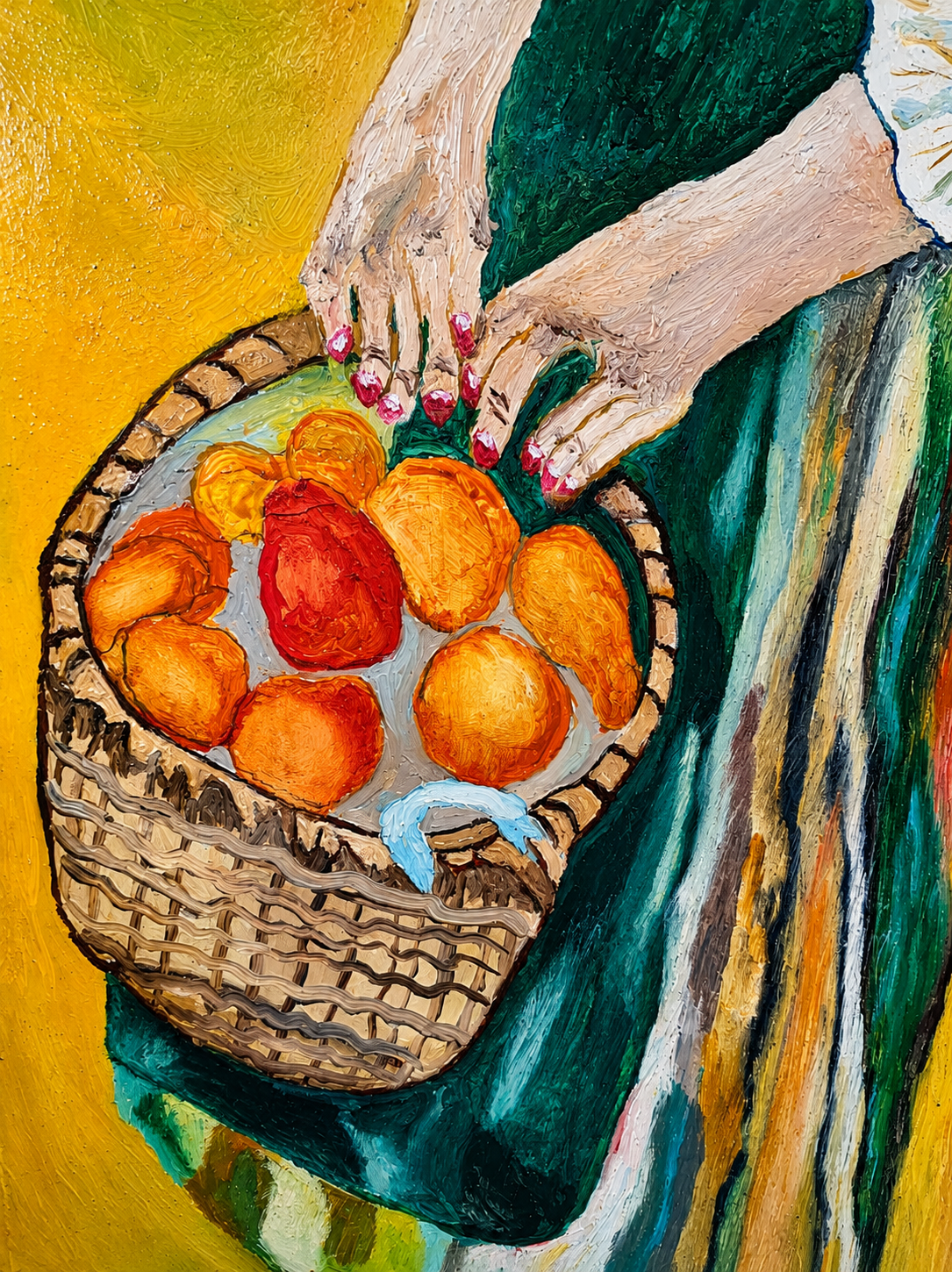 50 x 130 cm naive paintings 70s