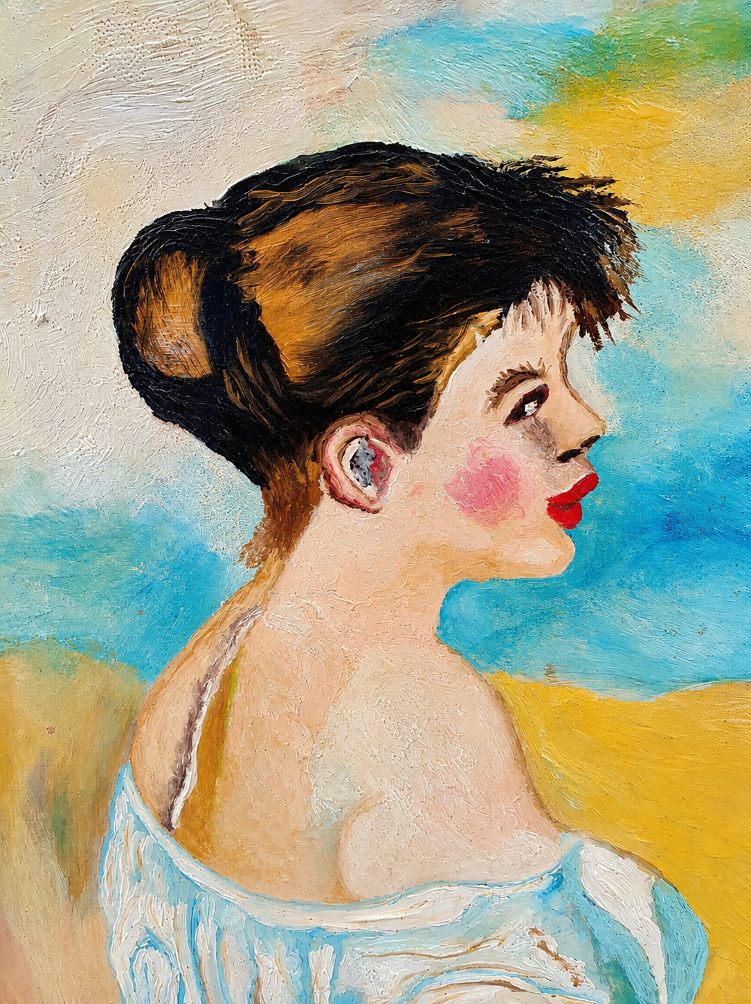 50 x 130 cm naive paintings 70s