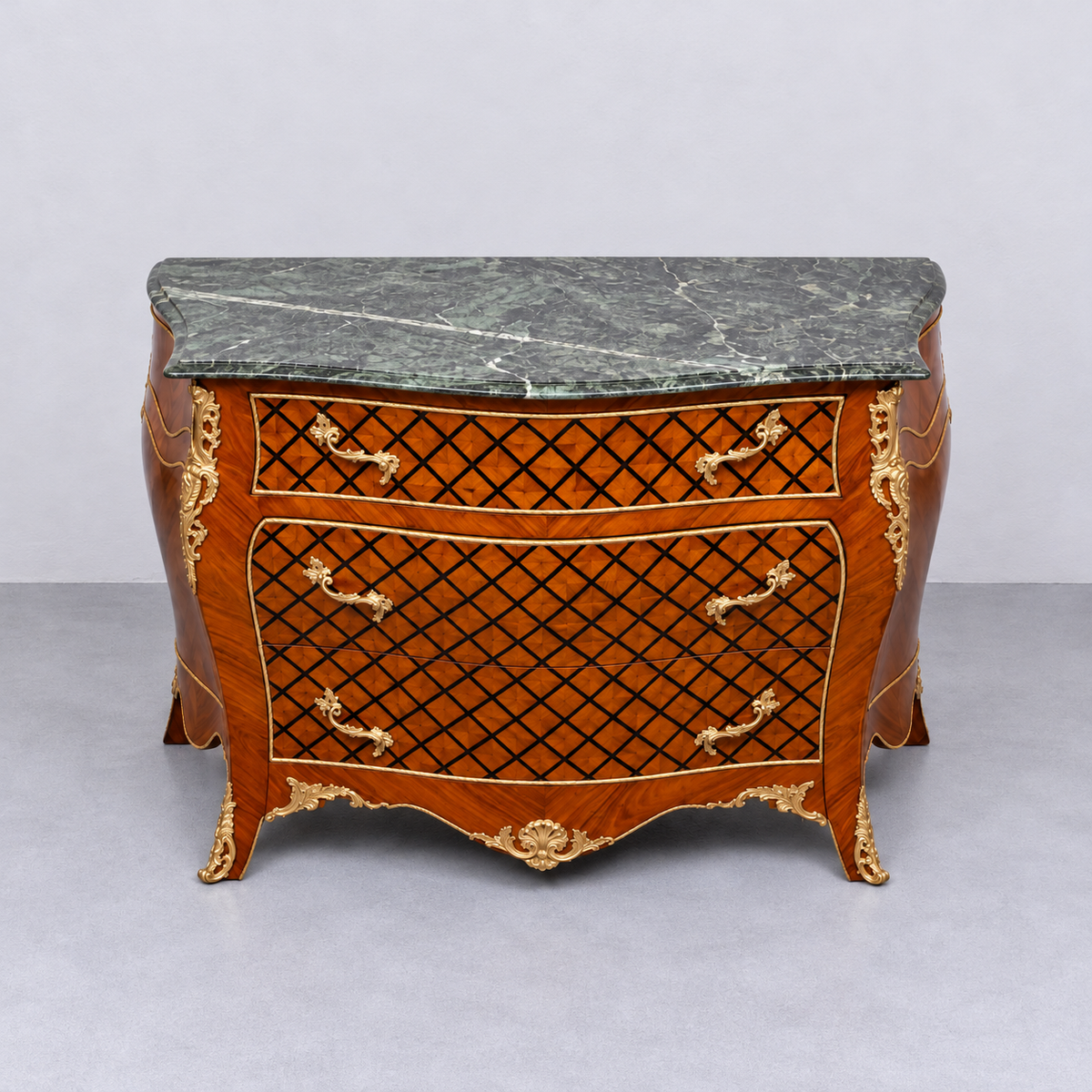 Louis XV-style chest of drawers by Fine Art & Co / 1970s