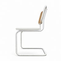 4 x cantilever white Cesca chair by Marcel Breuer B32 model / Bauhaus 1970s / made in Italy