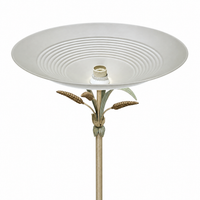 2 x floorlamp / botanic / floral metal decoration / 1970s /