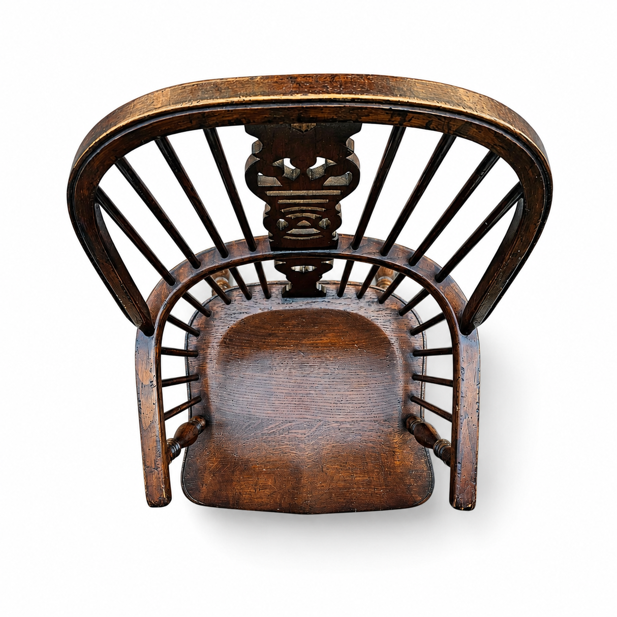 9 x RAC / Royal Antique Collection / Oak wheelback Windsor armchairs / 1980s