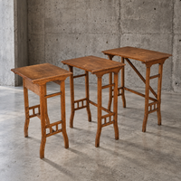 3 x nesting table / nesting set / arts and crafts / 1950s