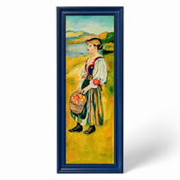 50 x 130 cm naive paintings 70s