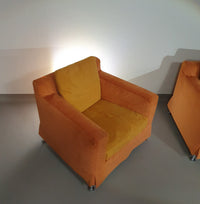 B&amp;B / B en B / Italia lounge stoelen model HARRY. Met zeldzame losse hoes van Antonio Citterio.