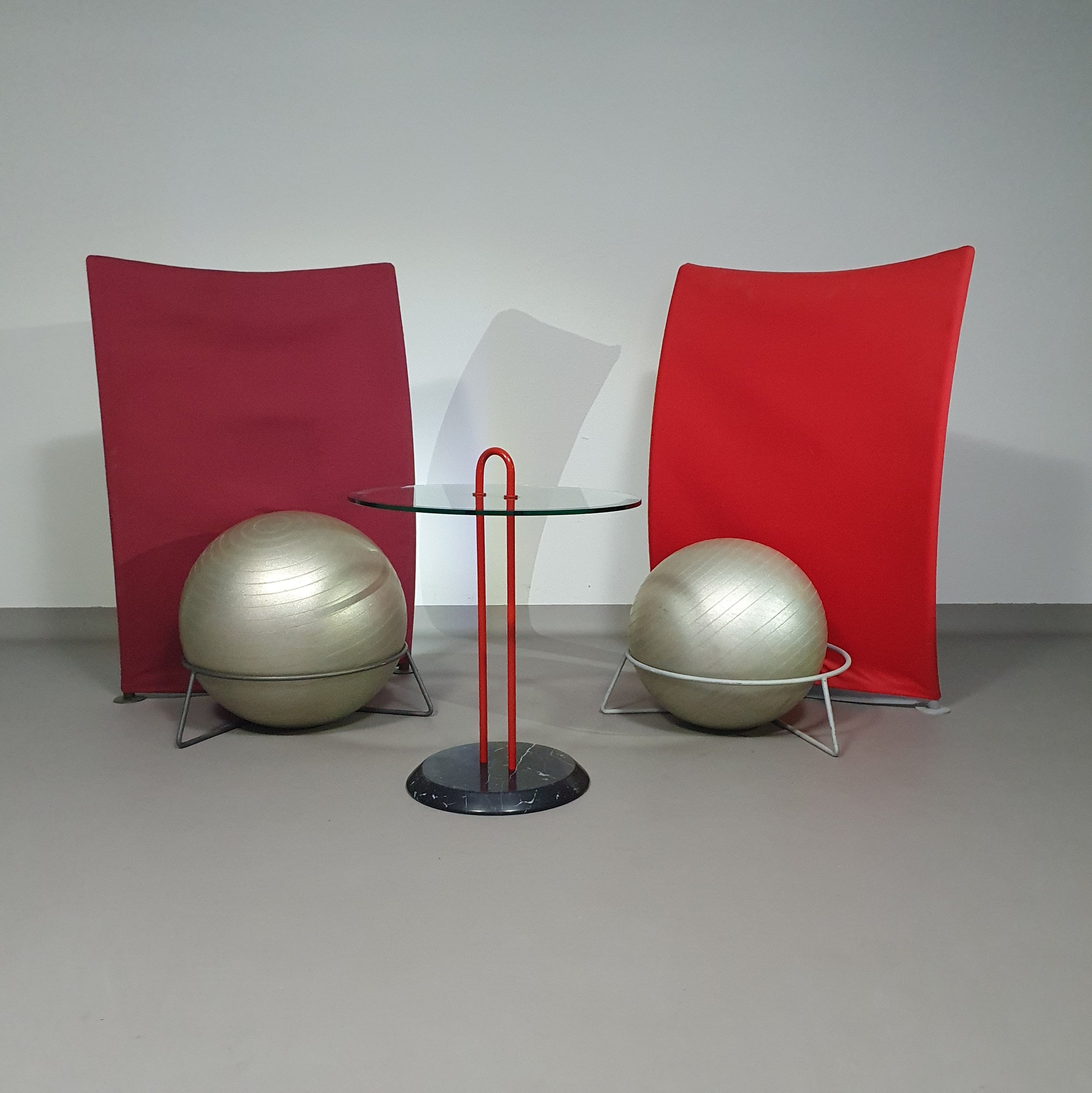 Italiaanse moderne bordeauxrode balfauteuil San Siro ontworpen door Fabrizio Ballardini, 1995
