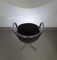 3 x mid century tube frame chairs ( turnable ) Corduroy upholstery.