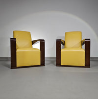 Hugo Ridder
 Prachtige staat / 2 x Ying fauteuil / Hurgues Chevalier / leer / van Chafik Gasmi