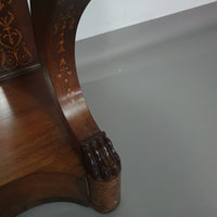 French Trumeau / side table 1830s /  inlay wood / mirror