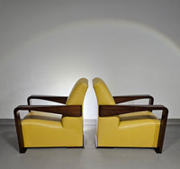 Hugo Ridder
 Prachtige staat / 2 x Ying fauteuil / Hurgues Chevalier / leer / van Chafik Gasmi