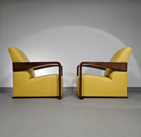 Hugo Ridder
 Prachtige staat / 2 x Ying fauteuil / Hurgues Chevalier / leer / van Chafik Gasmi