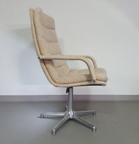 5 x Artifort hoge rug bureaustoel jaren 70 met fantastische originele wollen bekleding. Ongelooflijke staat. Geoffrey d. Harcourt