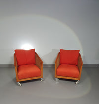 Set fauteuils "Mozart" van Antonio Citterio voor flexform jaren 90