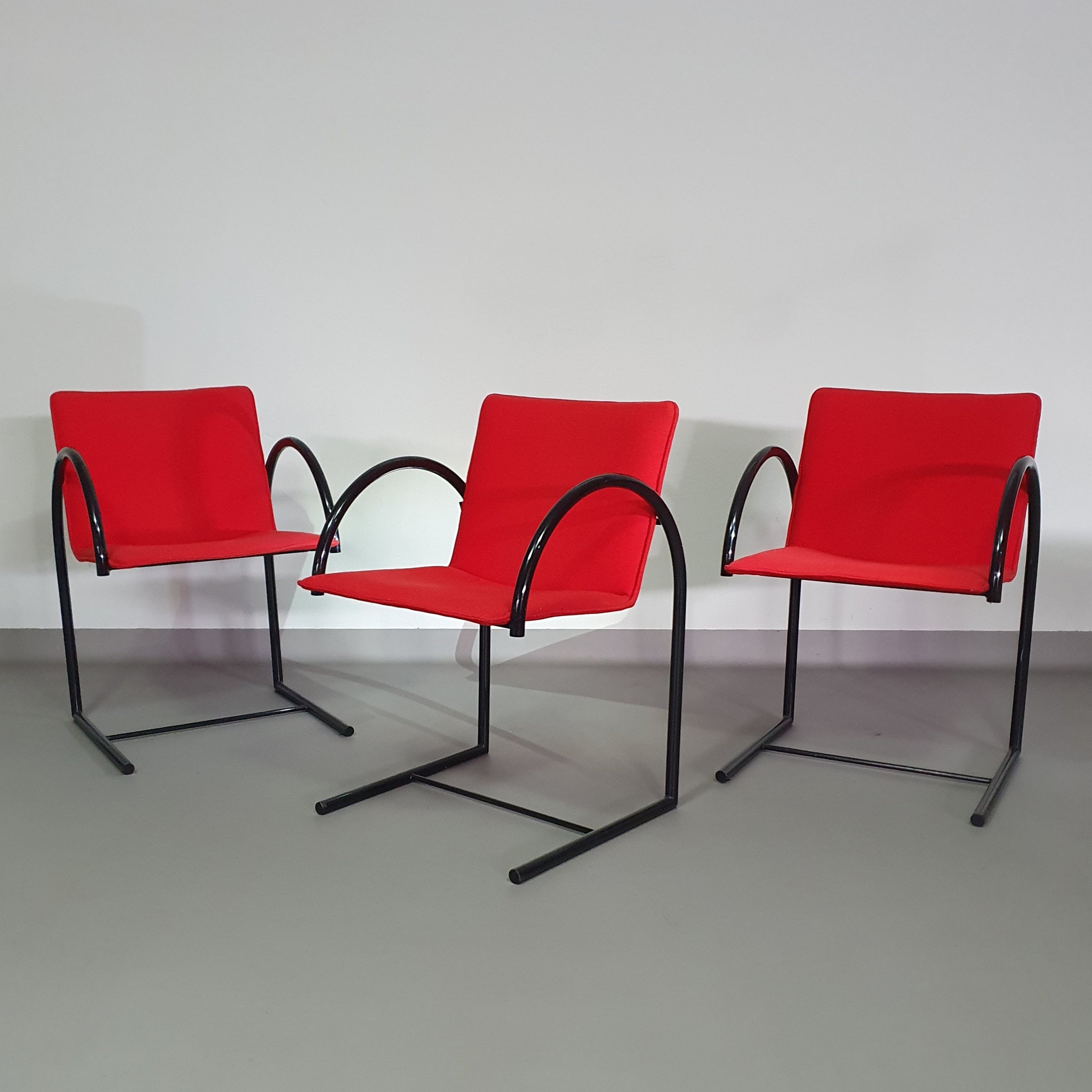 CIRKEL ARM STOELEN VAN PIERRE MAZAIRAC &amp; KAREL BOONZAAIJER VOOR METAFORM 1980S