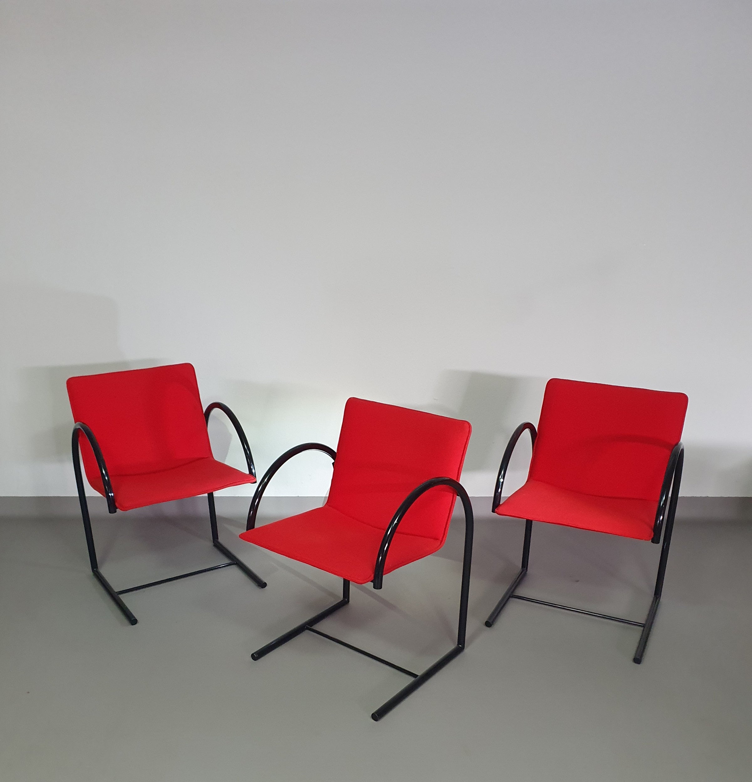 CIRKEL ARM STOELEN VAN PIERRE MAZAIRAC &amp; KAREL BOONZAAIJER VOOR METAFORM 1980S