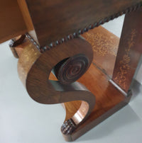 French Trumeau / side table 1830s /  inlay wood / mirror