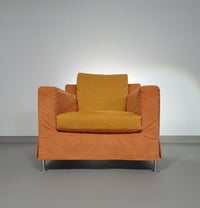 B&amp;B / B en B / Italia lounge stoelen model HARRY. Met zeldzame losse hoes van Antonio Citterio.