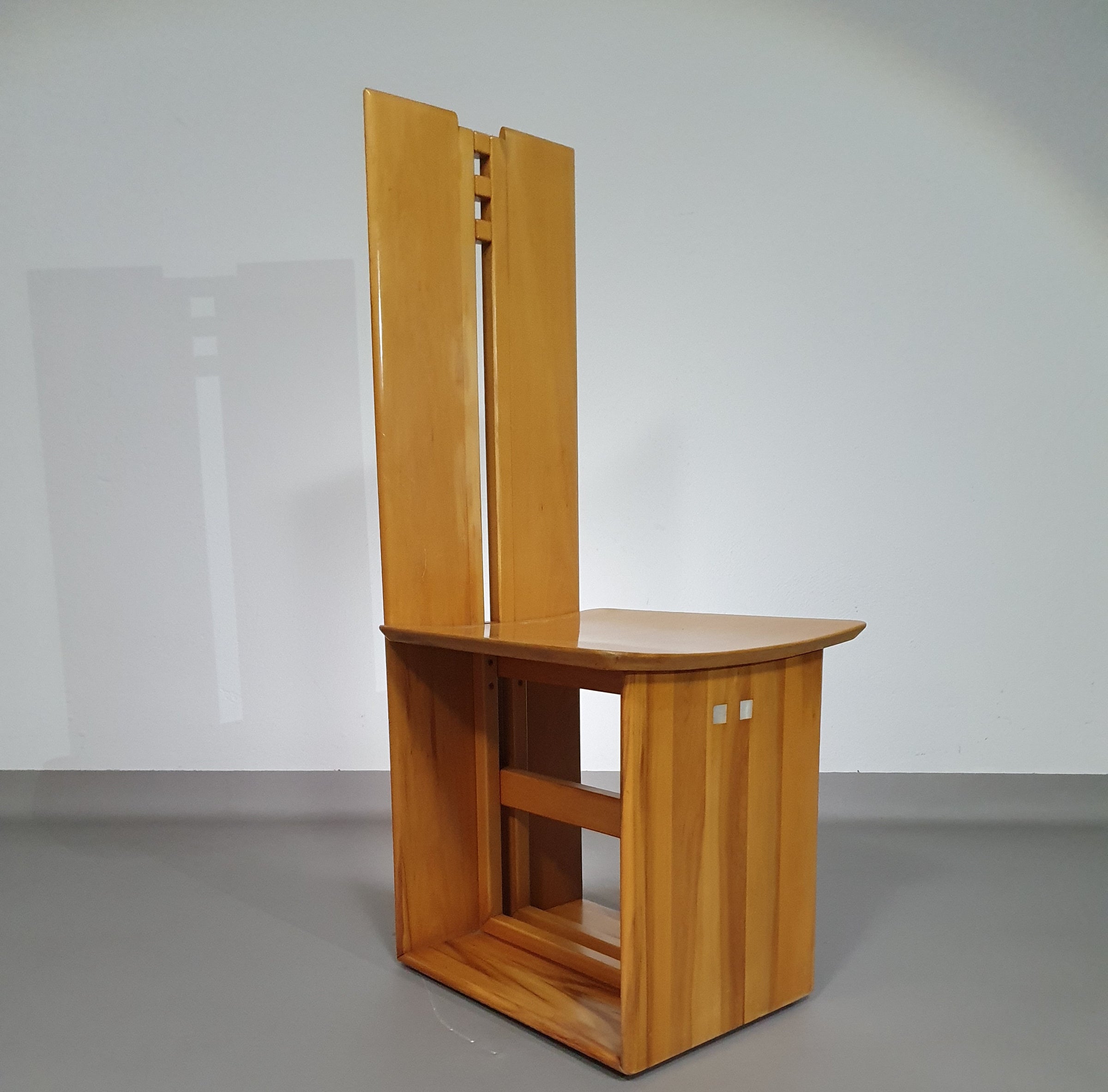 Mycene stoel van Ferdinando Meccani voor Meccani Arredamenti, 1978.