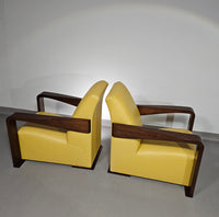 Hugo Ridder
 Prachtige staat / 2 x Ying fauteuil / Hurgues Chevalier / leer / van Chafik Gasmi