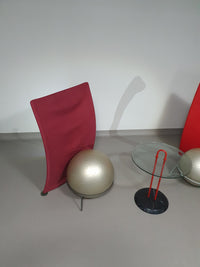 Italiaanse moderne bordeauxrode balfauteuil San Siro ontworpen door Fabrizio Ballardini, 1995
