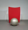 Italian modern red ball armchair San Siro designed by Fabrizio Ballardini, 1995