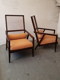 Set van 2 hoge rugleuning lounge stoelen Astoria HB - Franco Bizzozzero voor Bonacina - jaren 90