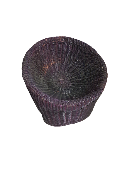 Rattan dark purple lounge chair