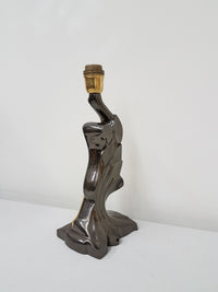 Vintage messing sculpturale naakte vrouwenfiguur tafellamp - jaren 70 