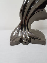 Vintage messing sculpturale naakte vrouwenfiguur tafellamp - jaren 70 