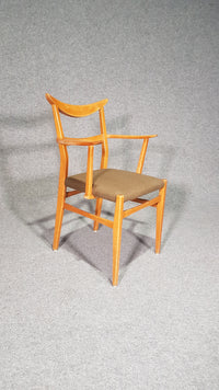 Set of 4 x German / cow horn dining armchairs / Lübke 1950s / Extremely rare /