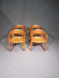 4 vintage grenen fauteuils Rainer Daumiller voor Hirtshals Sawmill