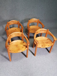 4 vintage grenen fauteuils Rainer Daumiller voor Hirtshals Sawmill
