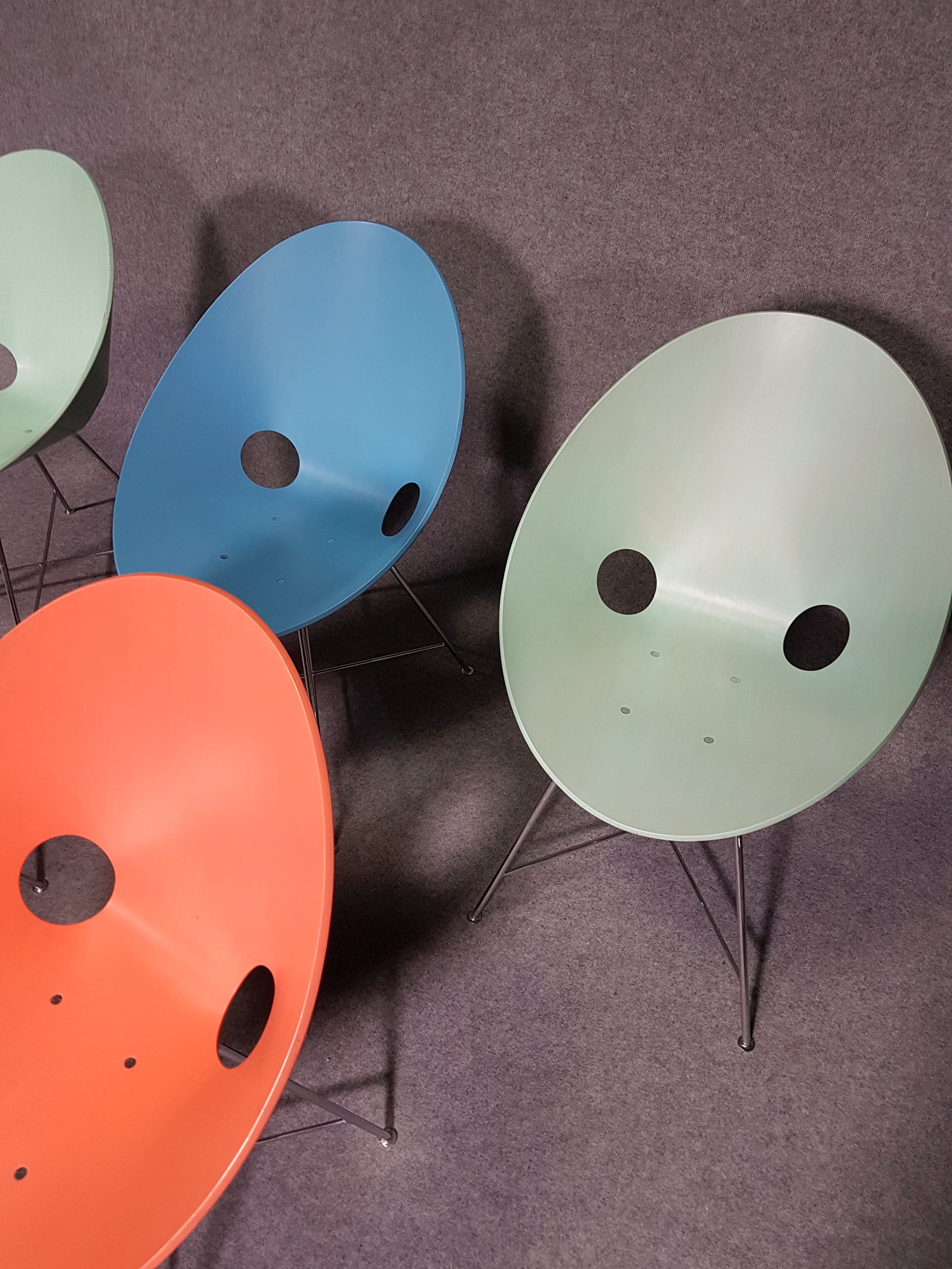 Set van 6 Thonet S664 eetkamerstoelen.