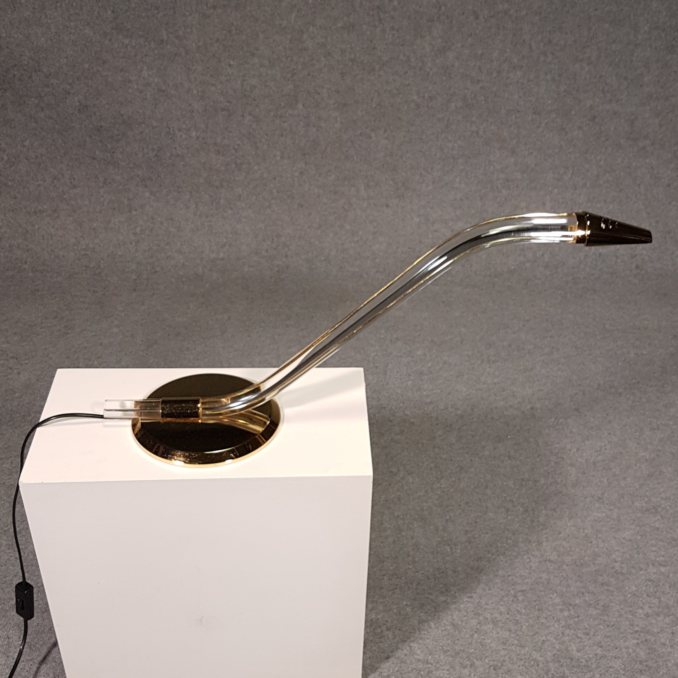 Copy of Brass and lucite Serpent table lamp, Spanish design, from Grupo MCI - 1970s Showmodel