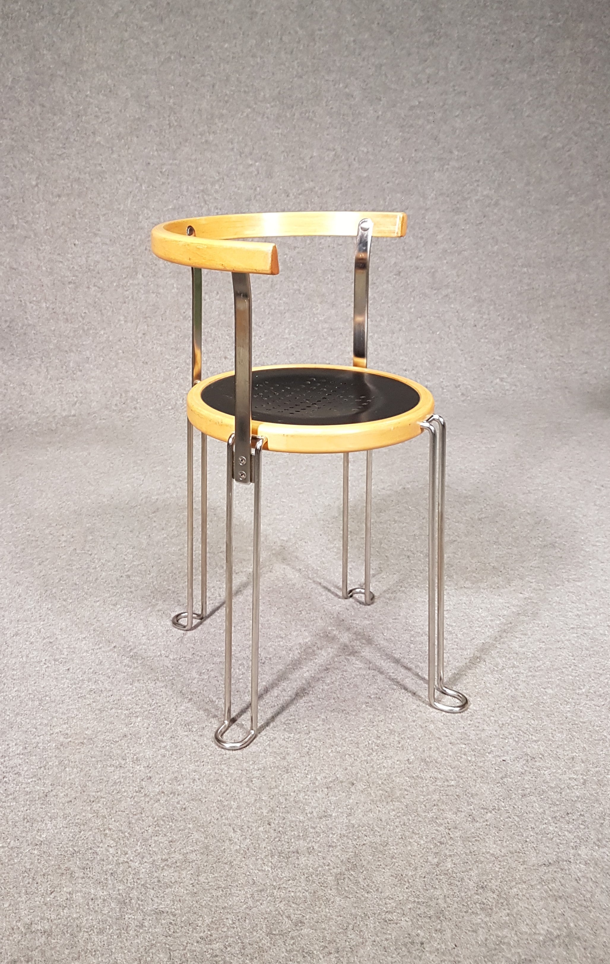 Set 4 postmoderne fauteuils B6 - Borge Lindau voor Bla Station - jaren 80