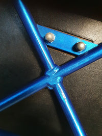 <span data-mce-fragment="1">Set 4 fauteuils - Mazairac en Boonzaaijer - Young International - jaren 80</span><br data-mce-fragment="1"> met transparant blauw frame.