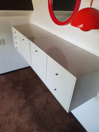 Small Wall chest 4 x unit 1960, wall mounted Cees Braakman - Pastoe - Kast (1) - kubus