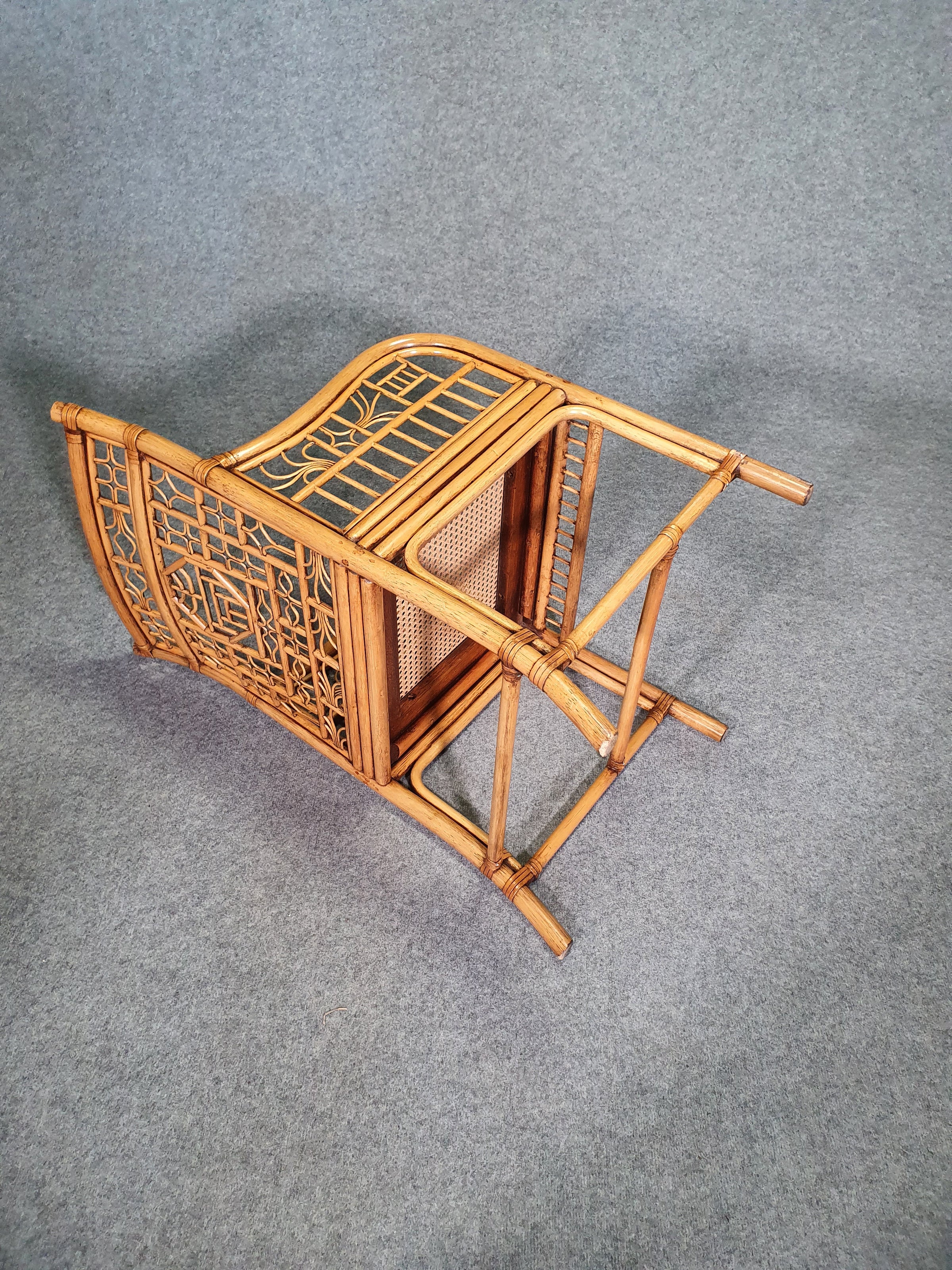 4 x mcguire rotan stoel gemerkt Chinoiserie Chique bamboe