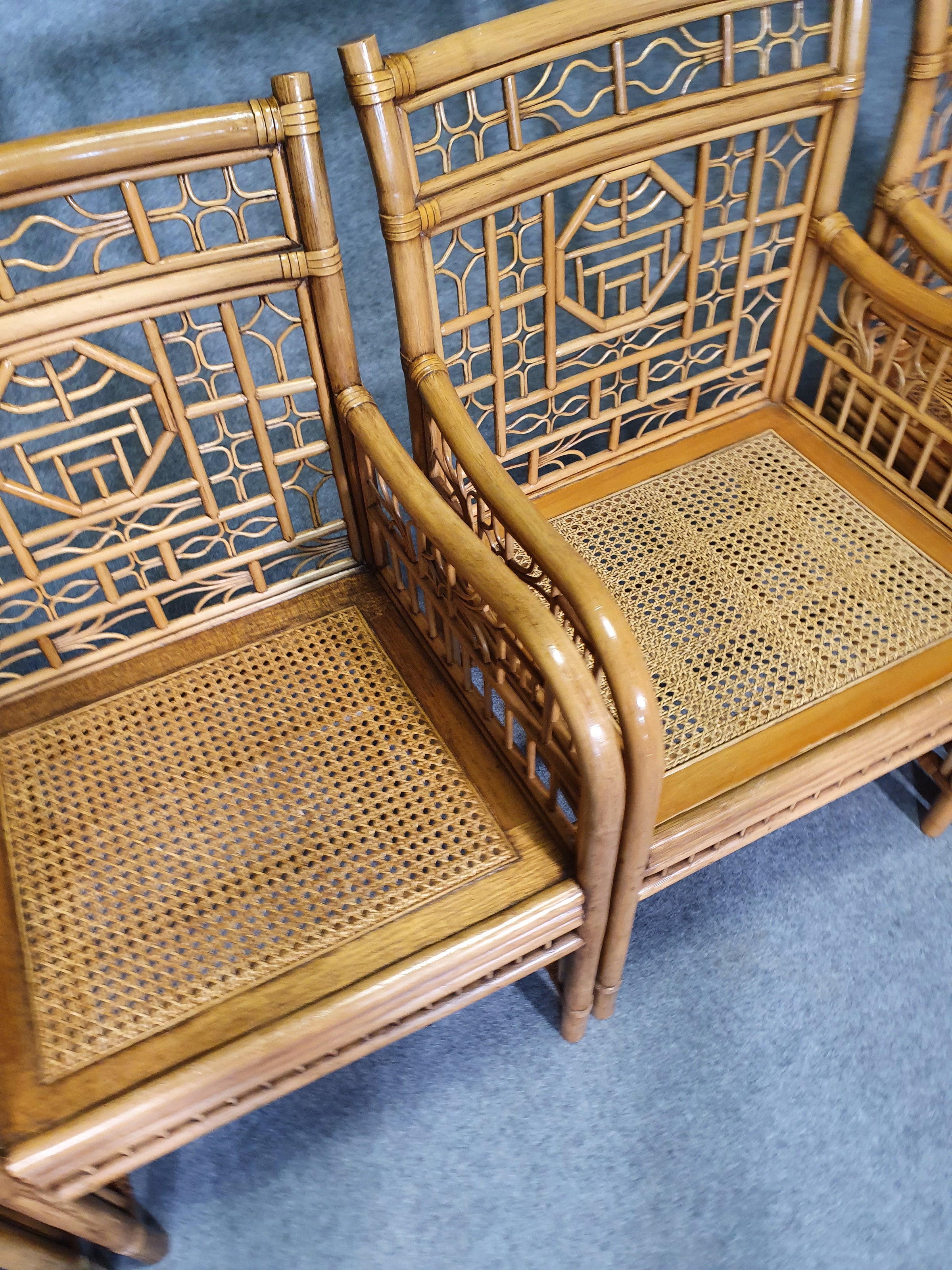 4 x mcguire rotan stoel gemerkt Chinoiserie Chique bamboe