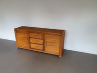 Gespleten rieten rotan vivai del sud Italiaans dressoir met golfmotief in de stijl van Cresp