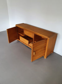 Gespleten rieten rotan vivai del sud Italiaans dressoir met golfmotief in de stijl van Cresp