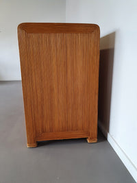 Gespleten rieten rotan vivai del sud Italiaans dressoir met golfmotief in de stijl van Cresp