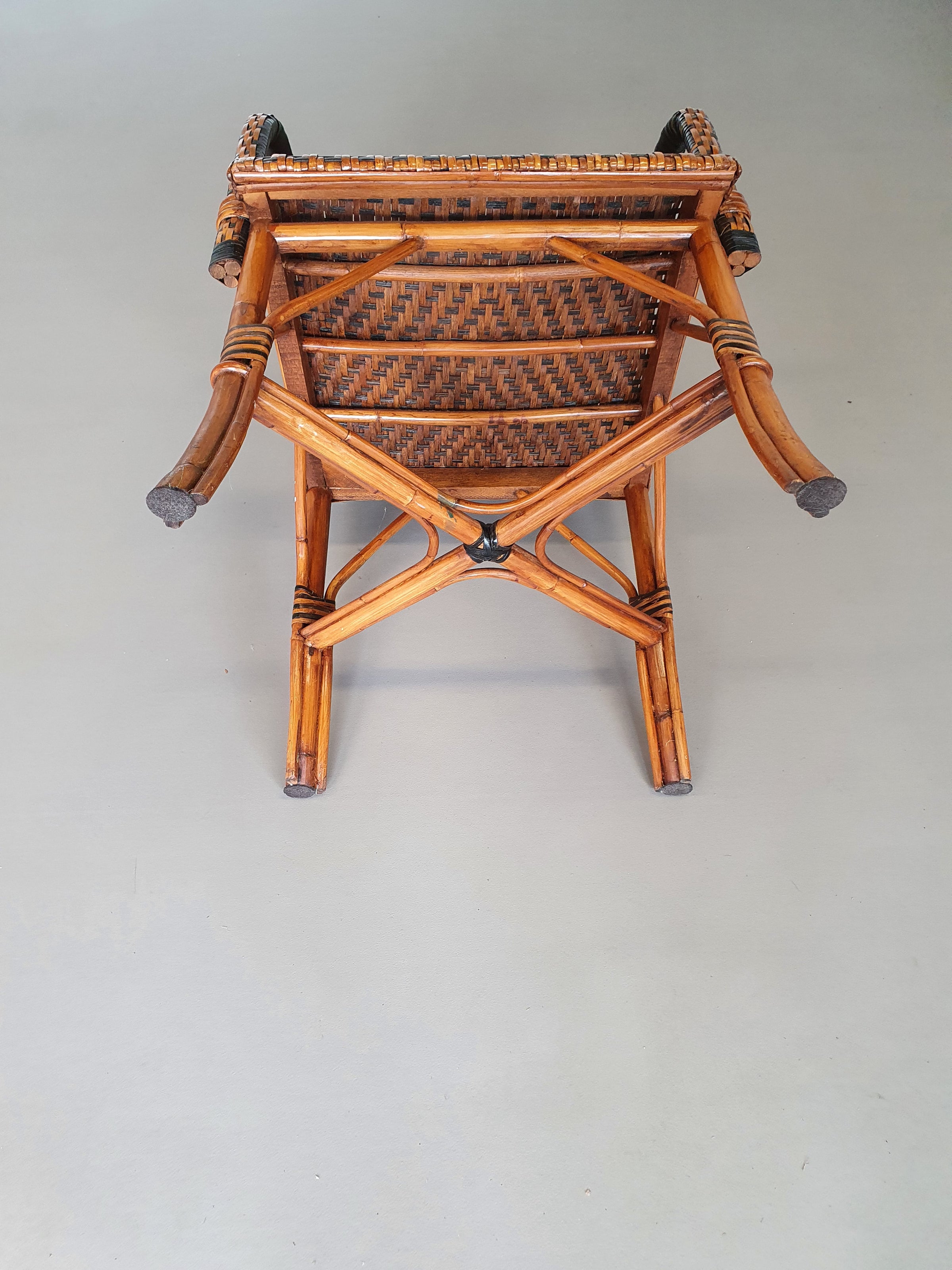 4 x rotan bamboe eetkamerstoelen