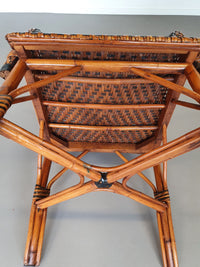 4 x rotan bamboe eetkamerstoelen