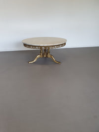 1960s marble coffee table. marble top / fire-gilded base with many details