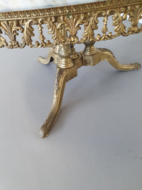 1960s marble coffee table. marble top / fire-gilded base with many details