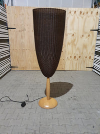 Marco Agnoli voor Pierantonio Bonacina / Flûte / 2 x / XL 180 cm rieten vloerlampen uit 1991