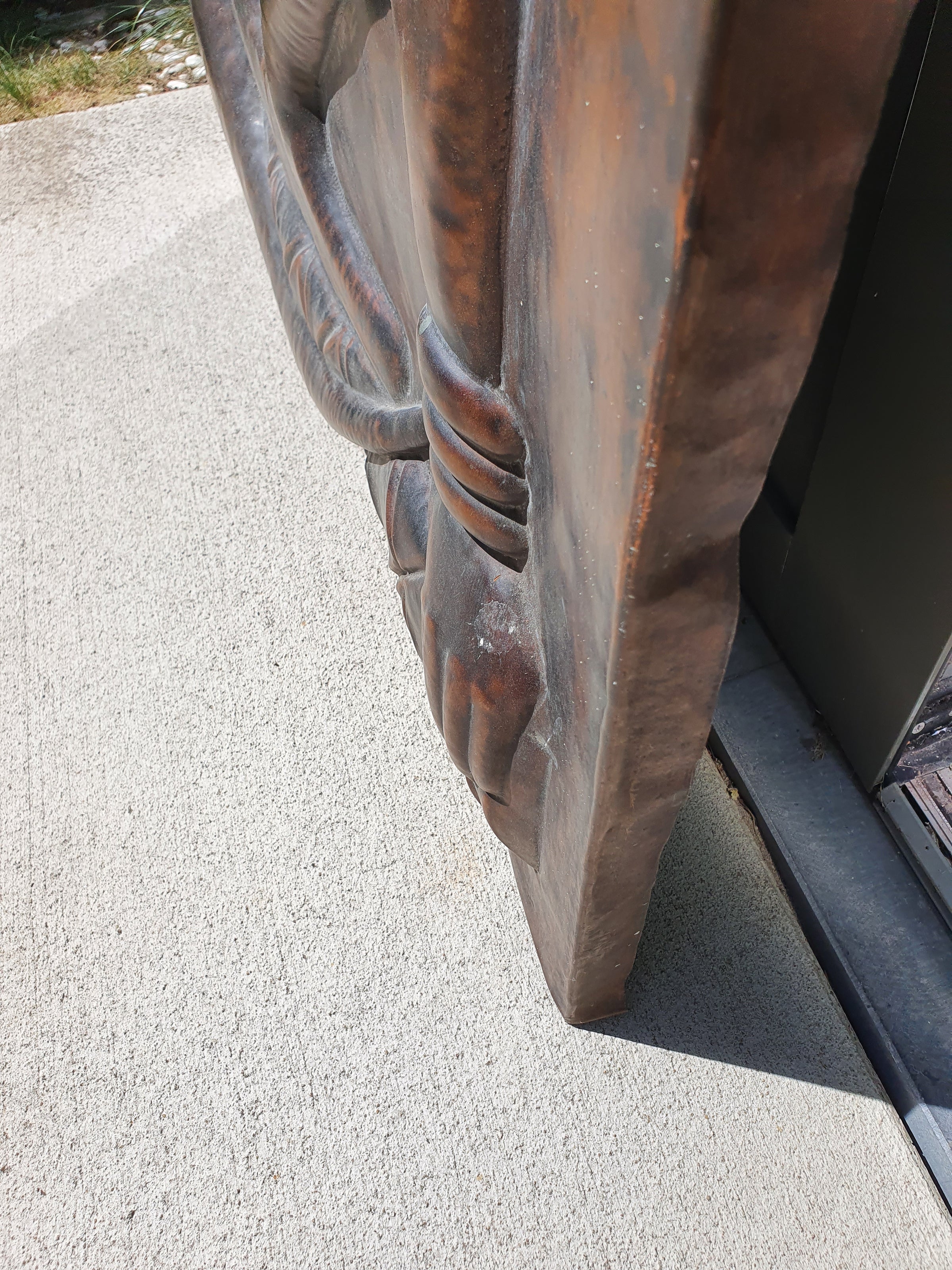 Koperen sculptuur van Gabriel Kalumba Tshung Manu Afrika, jaren 70