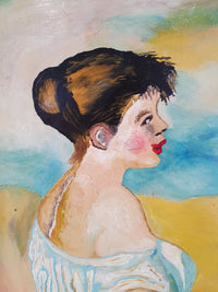 50 x 130 cm naive paintings 70s