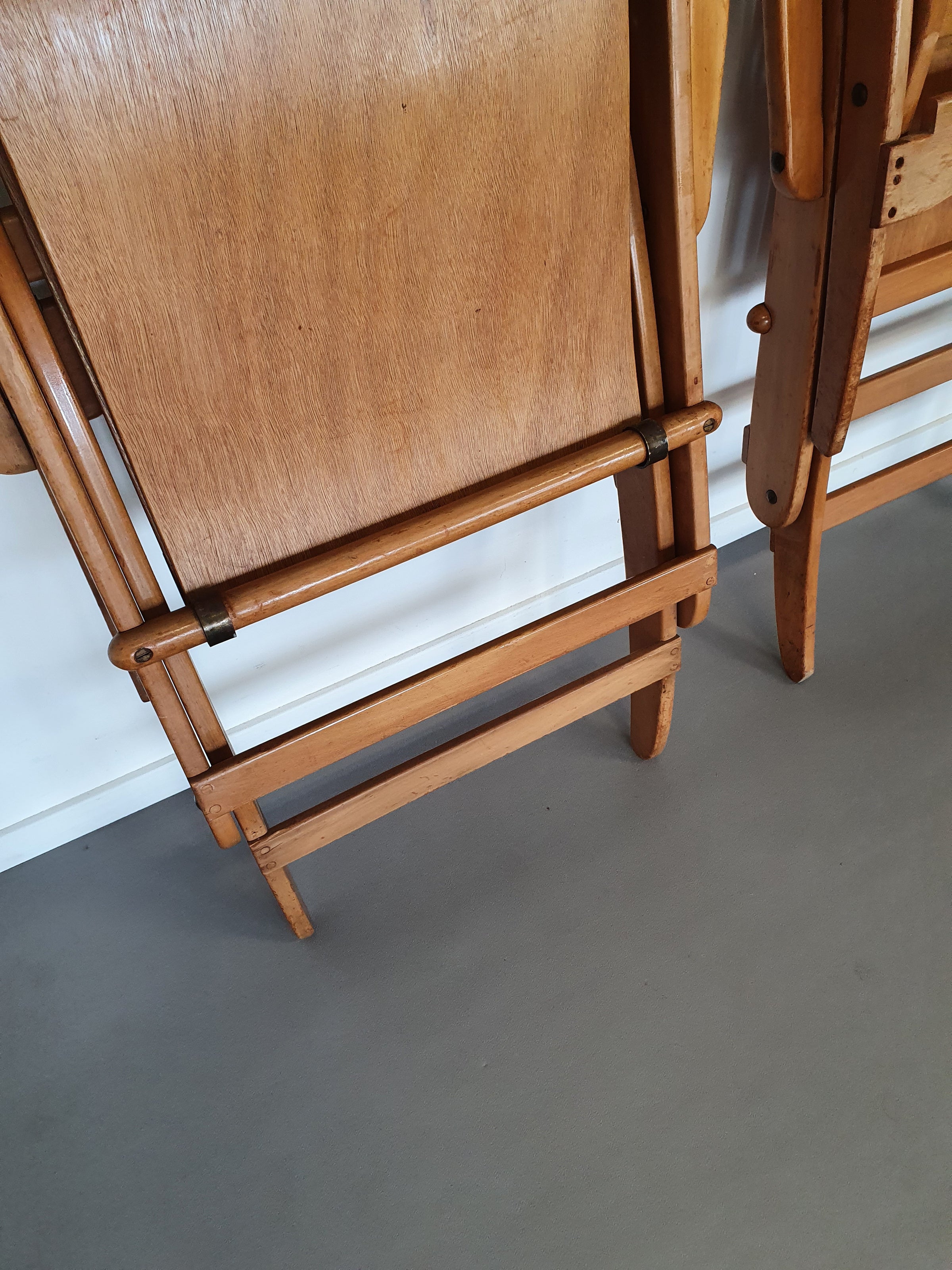Mid Century plywood folding chairs